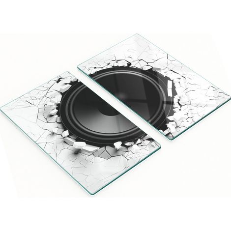 Tableros de vidrio decorativos multifuncionales con altavoz para impresi贸n, 2x30x52 cm