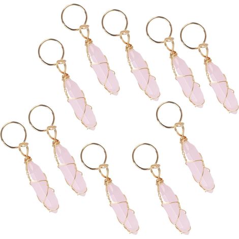 Accessoires de Tresse, Anneaux de Cheveux pour Femmes, Embouts élégants, Pendentifs de Cheveux pour un Usage Quotidien, 10 Pièces, Boucles de pour Fête, Festival de Films, Mariage, ABS, (1/5)
