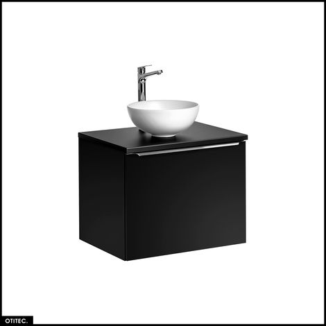 Meuble sous vasque - 60 cm - avec Vasque à poser et Plan - BOLD BLACK (1/5)