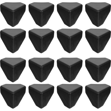 100 Pièces Protection d'angle en Plastique Noir 55mm pour Meubles Bureau et Armoires, Facile à Utiliser, Prévient Les Collisions, pour Stockage et Transport (1/5)