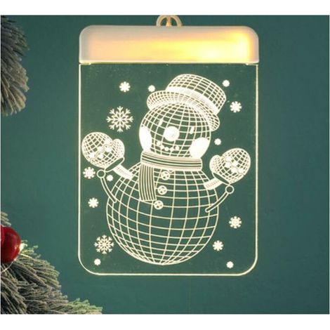 Décoration de sapin de Noël extérieur, lampe de sapin de Noël suspendue en 3D, décoration de sapin de Noël intérieure et extérieure avec guirlande de sapin de Noël (1/4)