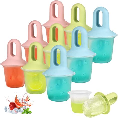 9-teiliges Silikon-Eisformen-Set, wiederverwendbare Mini-Eisformen für Babys (1/5)