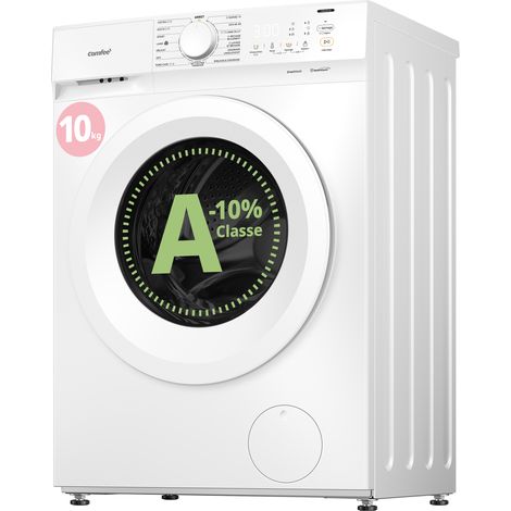 Lave-linge Séchant COMFEE - 10 kg/7 kg Pompe à chaleur - Classe A-10%/D - 1400 tr/min - 15 Programmes -Lavage Rapide - Blanc (1/5)