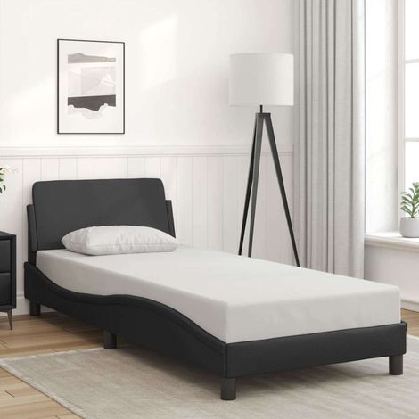 Bettgestell "Dover" Schwarz 80x200 cm Kunstleder (1/5)