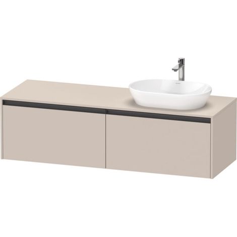 Duravit Ketho.2 Konsolenwaschtischunterbau, Beckenausschnitt (1/2)