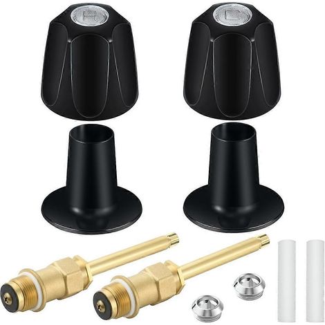 Bad- und Duscharmatur-Set, mattschwarzer Metall-Duschknopf, für Price Pfister Duscharmatur, Reparaturset (1/5)