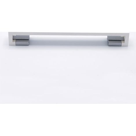Maniglia laccata bianca con inserti effetto vetro satinato 205x24x28mm - 037B Omega (1/2)