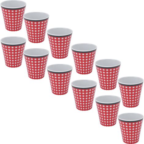 12er-Set Melaminbecher für Milch, Kaffee, Tee und andere Getränke – ideal für Zuhause, Restaurant, Schule und Büro (1/5)