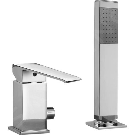 Paffoni Level - Mitigeur sur le bord du bain, installation de 2 trous, chrome LES041CR (1/2)