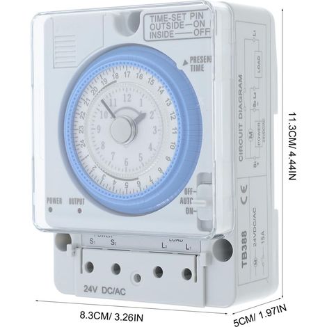 Mechanischer Timer, 12-V-Gleichstrom-Zeitschalter, Küchentimer, Zeitschalter TB35N TB388 TB35 TB35-N TB889 VT35B – Perfekt (1/3)