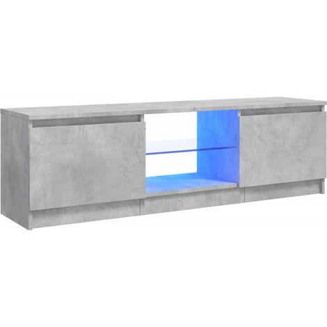 Mobile TV multimediale scaffale per televisione televisione buffet sala da pranzo soggiorno camera da letto con luci a LED 120 x 30 x 35,5 cm grigio 020026511