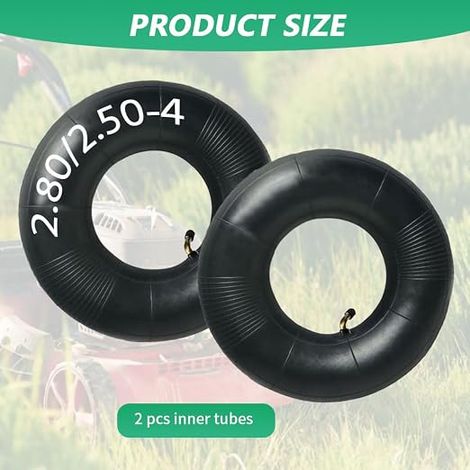 Inner Tubes 2.80/2.50-4 Wheelbarrow Inner Tube TR87 Wheelbarrow Hose for Garden Trailers Go Kart Lawnmowers Wheelbarrows Transport Carts (1/4)
