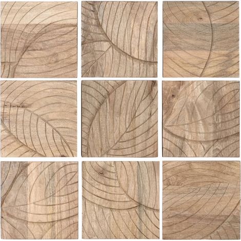Panneau décoratif feuille bois nature pour mur élégant - Essence de bois avec texture de feuille