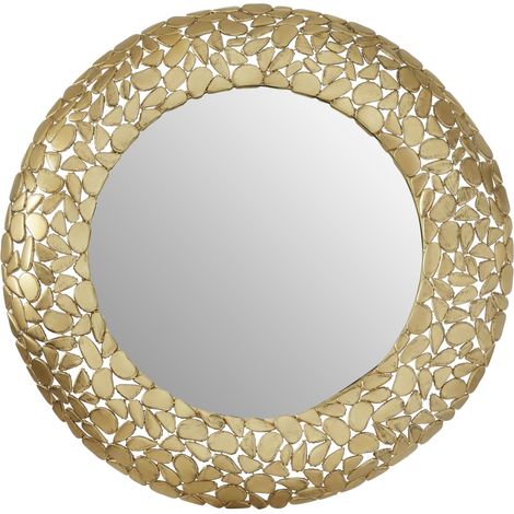 Premier Housewares Templar Pebble Effect Round Wall Mirror (1/5)