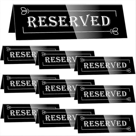 10 reservierte Acryl-Tischkarten, Tischaufsteller zur Gästereservierung (1/5)
