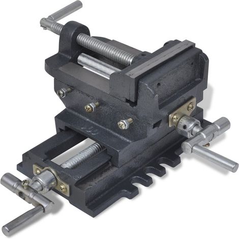 Morsa scorrevole manuale per trapano grigia 100 mm per attrezzi da garage officina e fai da te 3402091