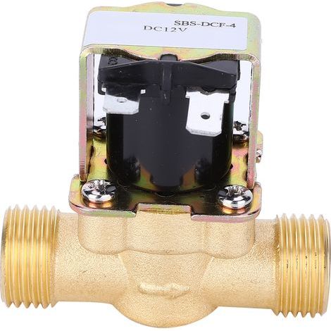 Électrovanne en cuivre, accessoire industriel électromagnétique 1/2 pouces pour chauffe-eau solaire DC 12V (1/5)