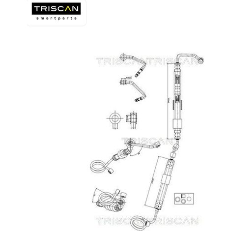 Tuyau hydraulique, direction TRISCAN 8516 29065 AUDI 4F1 422 893 AJ