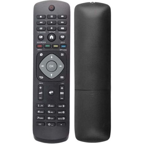 [TV Remote] Philips LCD D Écran Intelligent Noir N° PHIL7 :  Télécommande Universelle pour Philips LCD, LED, Plasma Téléviseurs Compatible Sans Programmation Directe Chaînes Numériques 2 AAA Batteries (1/4)