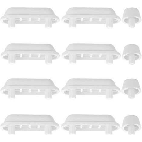 12 Pièces - Amortisseur Siège WC - Pare-chocs Couvercle - Réduction Bruis et Stabilisation pour Toilettes en Bois ou Plastique - Transparent - 2,5x1,5cm-Chrom (1/5)