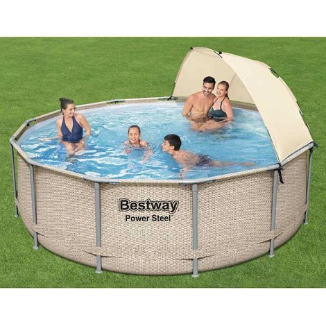 Bestway Ensemble de piscine avec auvent Power Steel 396x107 cm (1/5)
