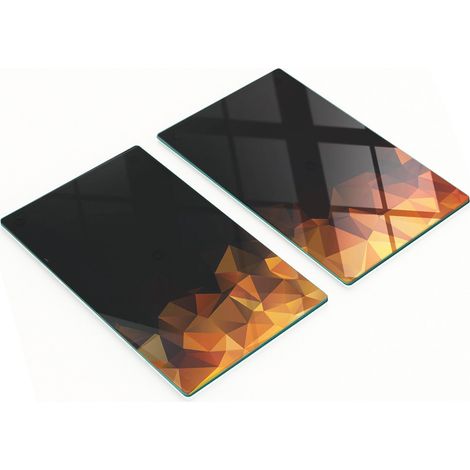 Planches décoratives en verre multifonctionnelles pour la cuisine, motif abstrait, 2 x 30 x 52 cm (1/5)