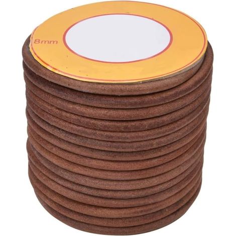 20M Pédale de Ceinture en Cuir Pièces, 8mm Courroie Machine à Coudre en Cuir, Pièces de Pédale de Machine à Coudre en Cuir, Courroie D'entraînement pour Machine à Coudre avec Seau Ceinture Ronde (1/5)