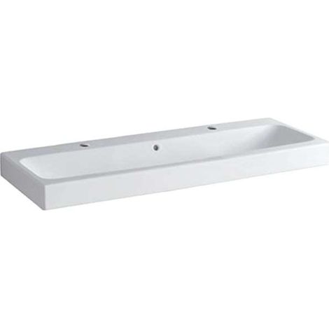 Geberit iCon Waschtisch 1200 × 485 mm, weiß, mit zwei