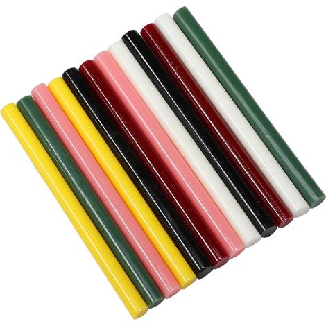 Klebestifte 12er-Packung farbig bunt 7,2mm x 100mm Heißklebepistole Heißklebesticks (1/3)