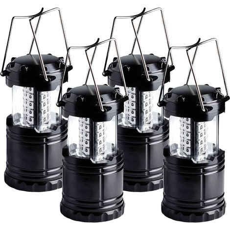 Lanterne de camping pliable à LED - Fonctionne sur piles. LED ultra-lumineuse pour les pannes de courant, les urgences et les activités de plein air. (1/5)