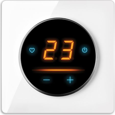 Thermostat, Régulateur de température OneKeyElectro 25 WIFI Tactile avec cadre en verre Garda - blanc (1/5)