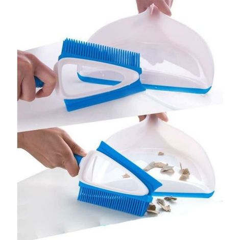 Brosse TPR - Raclette Sans Rayures - Pelle À Poussière À Lèvre Caoutchouc - Pour Tapis Miroirs Portes De Douche - Lot De 3 Pièces (1/5)