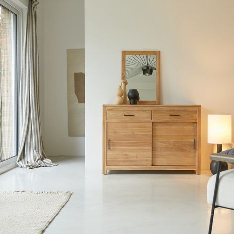 Buffet en bois de teck massif 120 Maë (1/5)