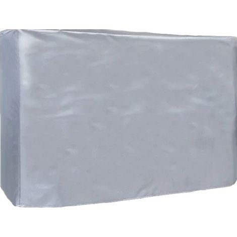 Copertura per condizionatore, resistente alle intemperie, in poliestere durevole, grigio argento, 74x53x28 (1/2)