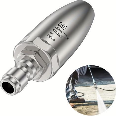 Buse de turbine haute pression pour nettoyeurs haute pression - buse en acier inoxydable avec orifice de 0,30 pouce de diamètre (1/5)