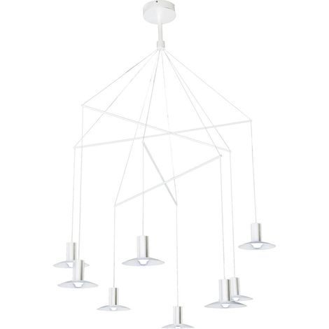 Suspension moderne araignée blanche LED 3000K Hat (1/2)