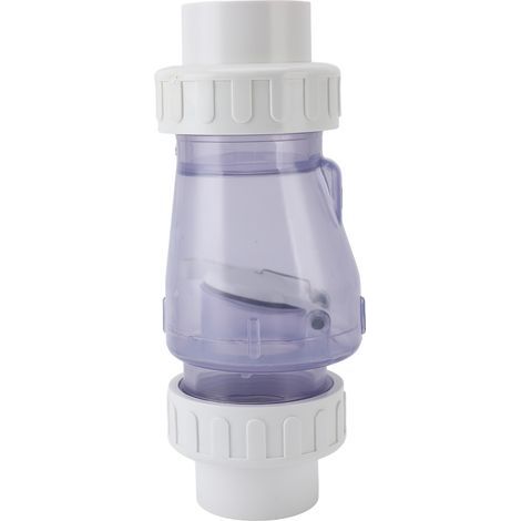 5cm (2 inch) transparent non-return valve for swimming pools - Replacement accessory - Prevents backflow (1/5)