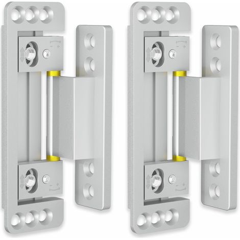 Bisagras invisibles ultrafinas (juego de 2) para puertas secretas, ajustables, silenciosas y suaves.