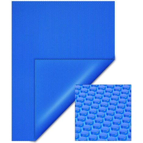 Bâche solaire à bulles pour piscine rectangulaire 4 x 6 m, épaisseur 140 µm, en polyéthylène UV résistant, chauffage naturel de l’eau et protection optimale (1/5)