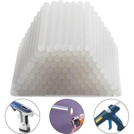 (Weiß) 120 x hellweiße Klebesticks 11 x 100 mm für Heißklebepistole