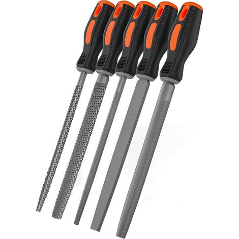 Juego de 5 limas de acero de 8"  DE 5 LIMAS DE ACERO 200 mm (8") (1/5)