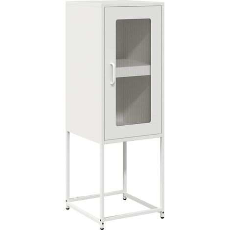 Maison Exclusive - Aparador de acero laminado en frío blanco 36x3