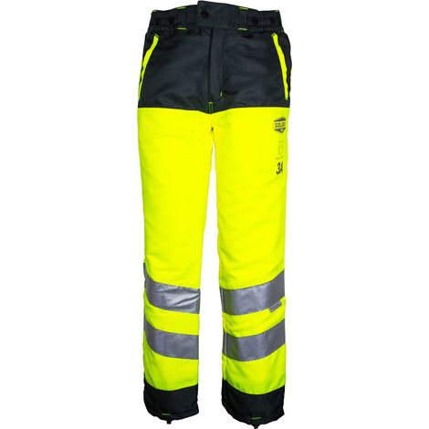 Pantalon scie à chaîne jaune HV CL3 Type A GLOW – Protection haute visibilité (1/2)