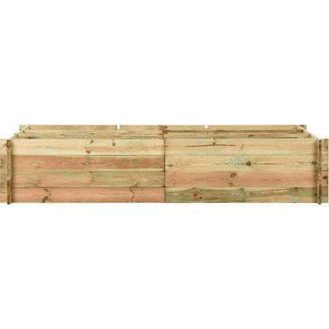 Jardinière, Pot de Fleurs d'extérieur, pour légumes Bois de pin imprégné 197x100x40 cm OIB4889E (1/5)