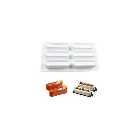 Moule à tige énergétique moule rectangulaire en silicone 6 cavités pour pain, gâteau, barre de chocolat, antiadhésif, moules de four pour les mariages artisanaux, les dîners de famille en plein air (1/5)