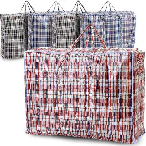 Lot de 5 sacs à linge solides, extra larges, 60x80 cm, avec fermeture éclair réutilisable. (1/5)