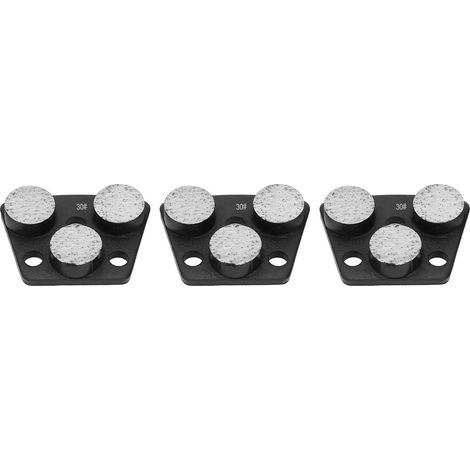 Meule diamantée pour béton ciment, dents cylindriques en éventail triple, noir, grain 30 (lot de 3) (1/5)