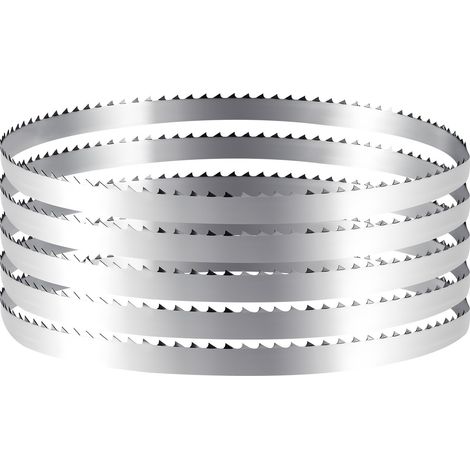 Lame de Scie à Ruban 1832x12,7x0,5 mm 4 TPI Dents Affûtées Trempées 18 HRC Acier Carbone Haute Résistance Lame Remplacement Compatible Principales Marques de Scies à Ruban pour Travail du Bois (1/5)