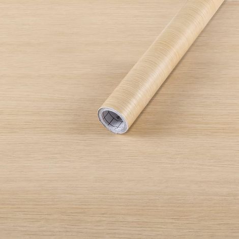 Bois Papier Adhesif pour Meuble,Auto Adhesif Papier Peint,Autocollant Vinyle Décoratif Imperméable Film Adhesif pour Meuble,Comptoir,Armoire,Revêtement Mural,Chêne Bois,60cmx5m (1/5)