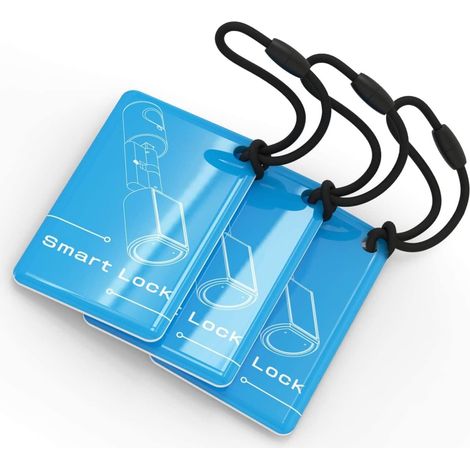 13.56MHz RFID Carte Smart Card pour Serrure Connectée,Carte RFID Bleu(Lot de 3) (1/5)